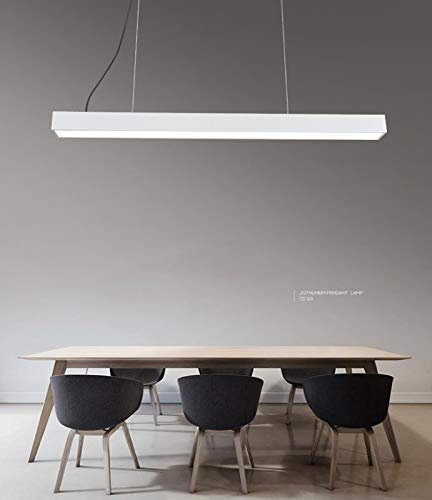 LED HausLeuchten 36W 6000k, altura ajustable de la lámpara de mesa de comedor，Luces de tira de LED luces colgantes (36W-Blanco)