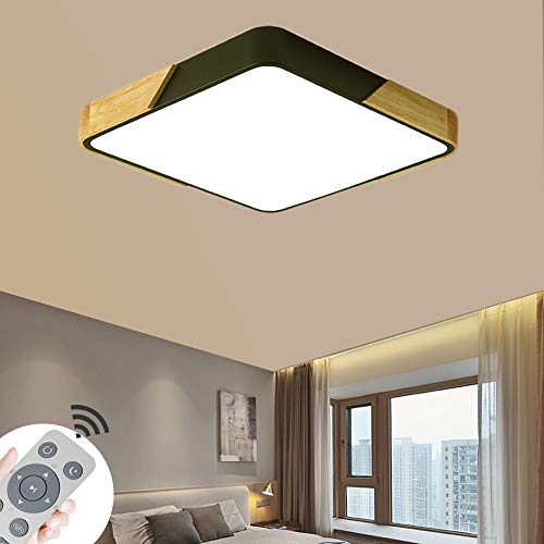 LED Lámpara de Techo 60W Interior Plafón Moderna LED de Techo Rectangular De Dormitorio Cocina Sala de estar Comedor Balcón Pasillo (Regulable 3000-6500K)