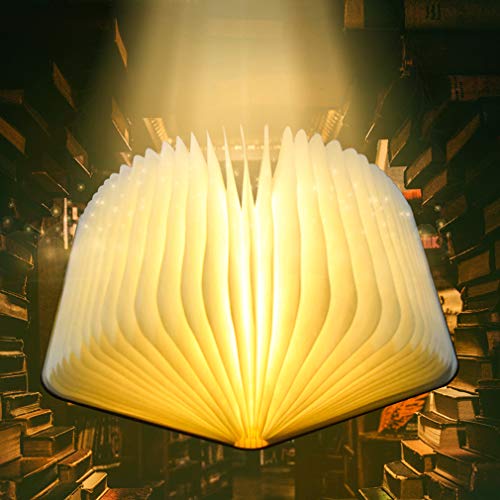 Libro Lámpara LED Luces Plegables de Madera, Luz de Libro USB Recargable con batería 1700mAh/600 Lúmenes/Grande, Luz de Magnética Noche, Lámpara de Mesa para Decoración, Dormitorio, Creative Regalo Libro Lámpara LED Luces Plegables de Madera, Luz de Libro USB Recargable con batería 1700mAh/600 Lúmenes/Grande, Luz de Magnética Noche, Lámpara de Mesa para Decoración, Dormitorio, Creative Regalo