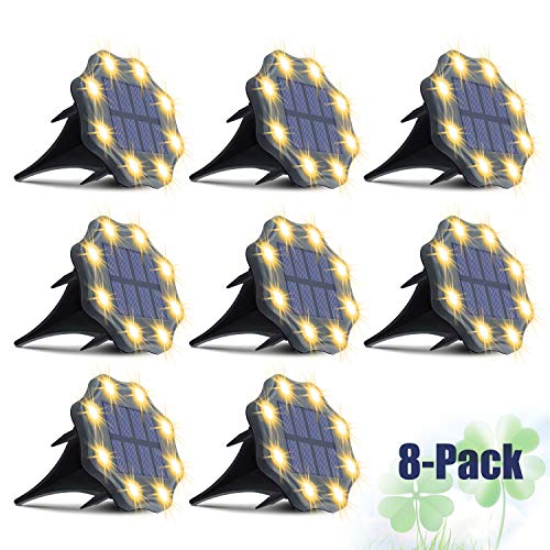 Luces Solares LED Exterior Jardin, JESLED Luces Solar de Tierra Luz para suelo Lámparas solares, 8LED, IP67, estanque y decoración de cubierta de camino (Blanco cálido, 8 Piezas) Luces Solares LED Exterior Jardin, JESLED Luces Solar de Tierra Luz para suelo Lámparas solares, 8LED, IP67, estanque y decoración de cubierta de camino (Blanco cálido, 8 Piezas)