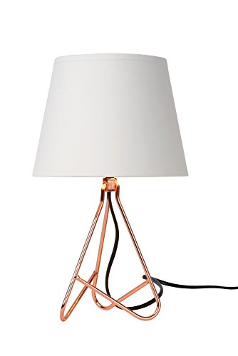 Lucide Gitta – Lámpara de mesa – Diámetro 17 Cm – Cromo, metal, cobre, E14 40 wattsW 230 voltsV