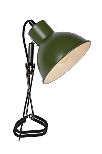 Lucide MOYS - Lámpara con pinza (1 bombilla E27), color verde