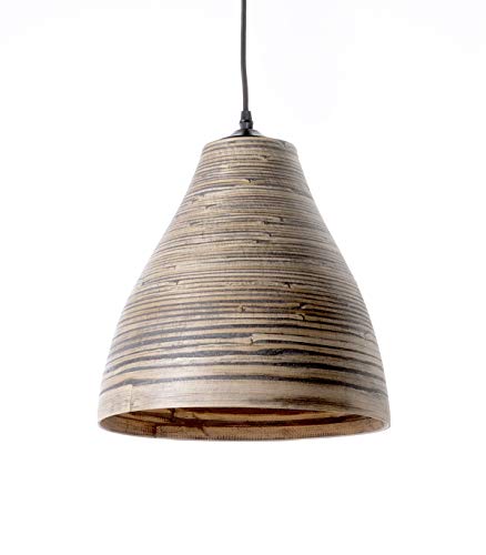 Lussiol Lighting 250728 - Lámpara de techo, bambú, natural, mediana