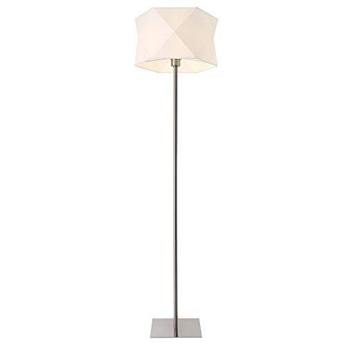 [lux.pro] Lámpara de pie Narwa Moderna Diseño Altura 152 cm Iluminación Interior Luz efectiva Cromo y Blanco