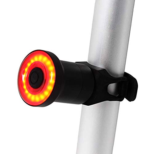 Luz de Cola para Bicicleta Inteligente - Ultra Brillante - Sensor LED Recargable Resistente al Agua - Lámpara de Advertencia de Seguridad en Bicicleta - Caja Fuerte del Freno de la Luz Trasera