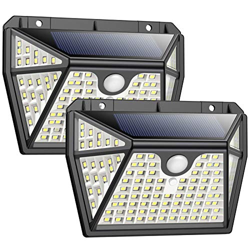 Luz Solar Exterior con Sensor de Movimiento【Iluminación Super Brillante por 5 Lados-118LED】Pxwaxpy Luces Led Solares para Exteriores 1200LM Foco Solar 2200mAh Impermeable Lámpara Solar Jardín 2Paquete Luz Solar Exterior con Sensor de Movimiento【Iluminación Super Brillante por 5 Lados-118LED】Pxwaxpy Luces Led Solares para Exteriores 1200LM Foco Solar 2200mAh Impermeable Lámpara Solar Jardín 2Paquete