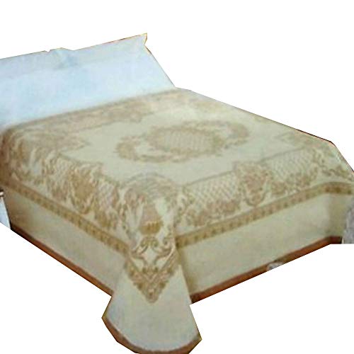 Manta de matrimonio de pura lana virgen Rossella – Blanco/Beige B907 Manta de matrimonio de pura lana virgen Rossella – Blanco/Beige B907