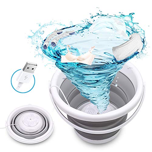 Máquina de lavado portátil, mini máquina de limpieza por ultrasonidos, lavadora de turbina plegable con USB, cubeta para ropa de bebé para calcetines de viaje en casa ropa interior Máquina de lavado portátil, mini máquina de limpieza por ultrasonidos, lavadora de turbina plegable con USB, cubeta para ropa de bebé para calcetines de viaje en casa ropa interior