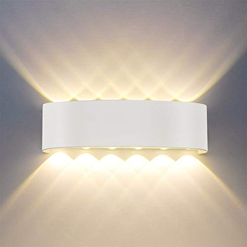 Modernas luces de pared LED IP65 a prueba de agua 12W Lámparas LED Aplique de aluminio Arriba hacia abajo Lámpara decorativa de luz nocturna para sala de estar Dormitorio Pasillo Escaleras