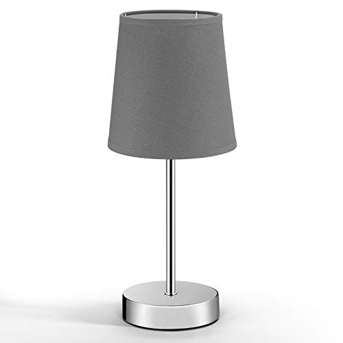 Monzana Lámpara de mesa luz de pie gris 32x13x13 cm iluminación de noche ambiente atenúado elegante decoración interior