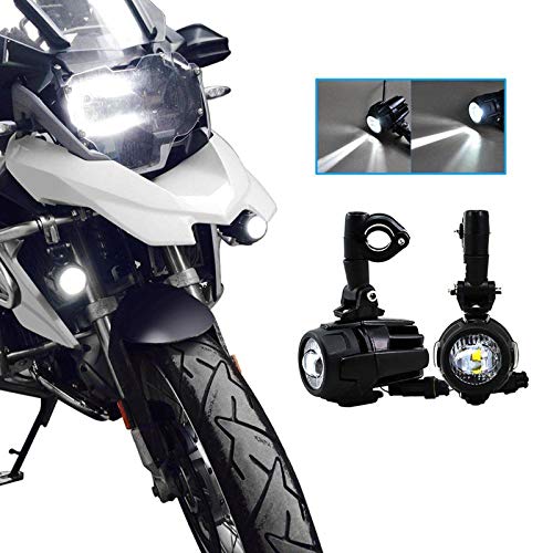 Motocicleta Luces de Niebla LED,Lámparas Auxiliares 40W Lámparas de Conducción de Haz Puntual para Motocicletas Universales