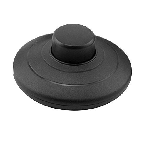 MZMing [1 Pack] Interruptor de presión en línea para pie para lámpara estándar para 2 o 3 Core Flex In Black para lámpara de pie y mesa - Interruptor de 70 mm de diámetro