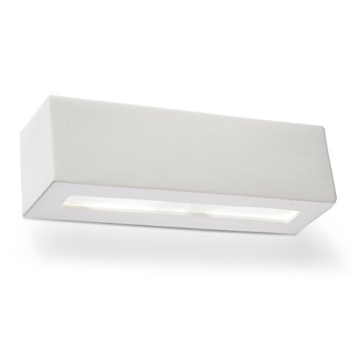 NOVEDAD! Aplique Blanco de sala de estar cerámico (puede ser pintado) - SOLLUX VEGA SL.0006 lámpara mural, estilo clásico, de luz única LED E-27 *** LÁMPARAS - Los precios más bajos en Amazon!