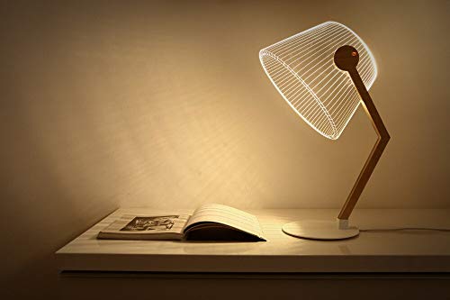Nueva lámpara de ilusión de diseño Moderno como decoración del hogar lámpara de Mesa Blanca cálida de luz Nocturna de Dormitorio