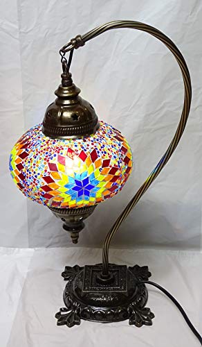 Nueva lampara turca grande : bola 18 cm de diametro x 49 cm de altura, mosaico turco original - desmontable- electrica- kenta artesanias
