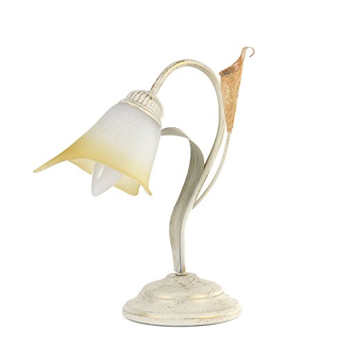 onli Lucrezia lámpara de mesa E14, Marfil, 25 x 31 cm