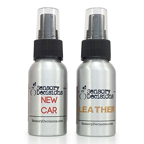 Pack de 2 ambientadores para coche de Sensory Decisions, olor a coche nuevo y a cuero