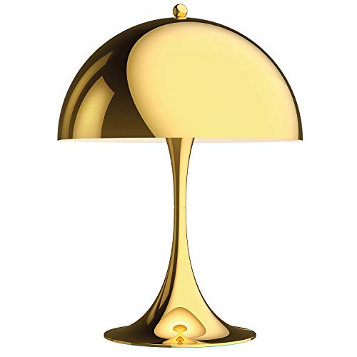Panthella Mini Table Lamp, Louis Poulsen, Lámpara de sobremesa diseñada por Verner Panton (Latón Metalizado)