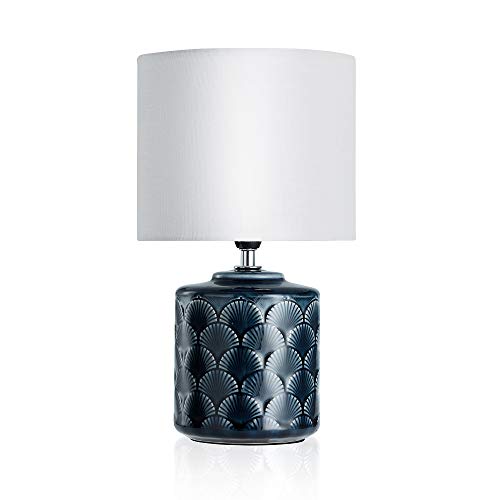Pauleen 48021 sobremesa Glowing Midnight máx. 20W E14 Lámpara para mesita de Noche Azul y Blanco cerámica/Tela sin Bombilla Pauleen 48021 sobremesa Glowing Midnight máx. 20W E14 Lámpara para mesita de Noche Azul y Blanco cerámica/Tela sin Bombilla