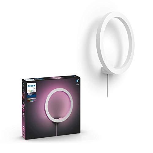 Philips Hue Lámpara de Pared Sana Inteligente LED Blanco, Luz Blanca y Color, Compatible con Bluetooth y Zigbee, Compatible con Alexa y Google Home