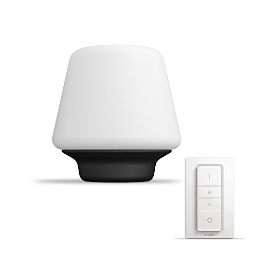 Philips Hue Wellness Lámpara de Mesa Inteligente LED con Mando, Luz Blanca Cálida a Fría, Compatible con Alexa y Google Home