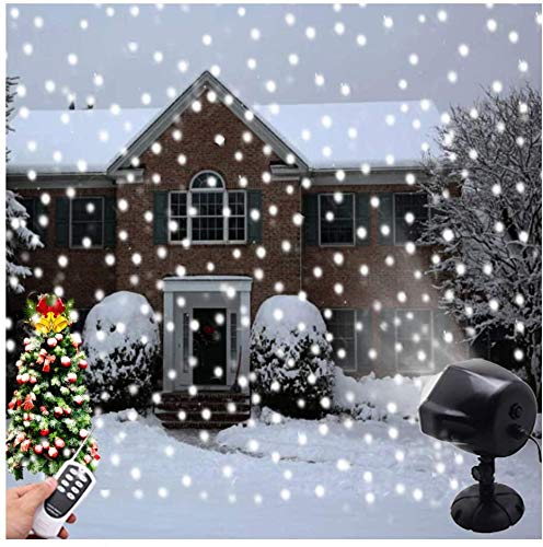 Proyector de Luces Navidad, LSNDEE Luce LED Para Copos de Nieve , Decoración Navideña Para Interiores Iluminación Exterior a Prueba de Agua Giratoria Para Copos de Nieve Luz de Jardín