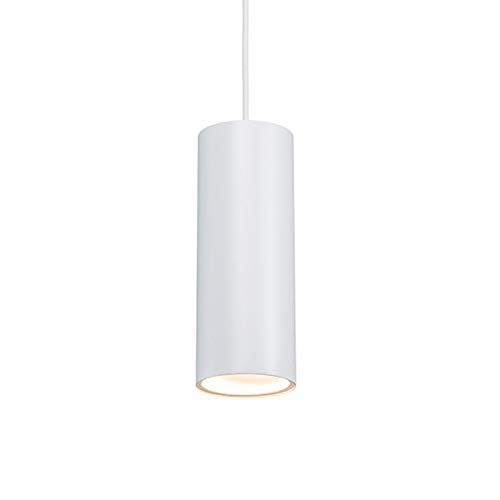 QAZQA Diseño Lámpara colgante diseño blanca - TUBO Aluminio Cilíndra Adecuado para LED Max. 1 x 50 Watt
