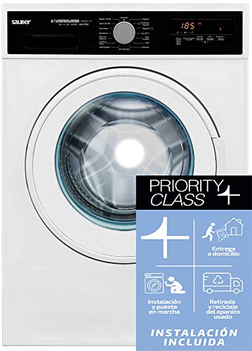 Sauber - Lavadora de carga frontal WM20114-10 kg - 1400 RPM - A+++-10% - Color Blanco - INSTALACIÓN INCLUIDA