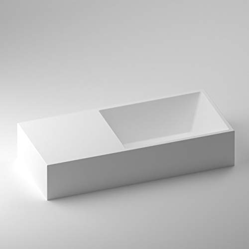 SCHWAN SPA Lavabo de diseño | Lavabo | Lavabo | Esmaltado mineral fundido / mármol fundido | Barcelona | Blanco Mate | 500 x 222 x 102 mm SCHWAN SPA Lavabo de diseño | Lavabo | Lavabo | Esmaltado mineral fundido / mármol fundido | Barcelona | Blanco Mate | 500 x 222 x 102 mm