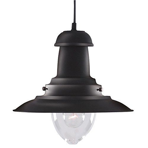 Searchlight Lámpara colgante estilo náutico. Color negro. Ref. 4301bk, 60 W Searchlight Lámpara colgante estilo náutico. Color negro. Ref. 4301bk, 60 W