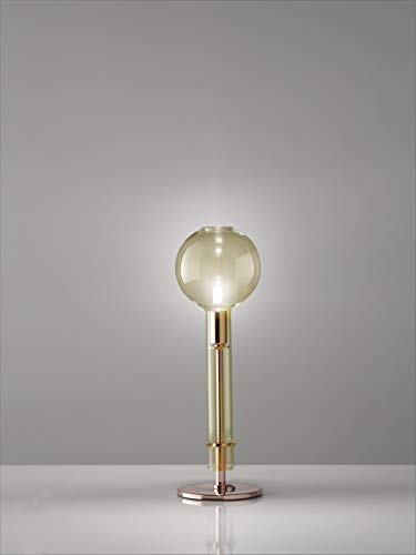 Selene ampolla lámpara de mesa 33 W, pajarero con montura cobre