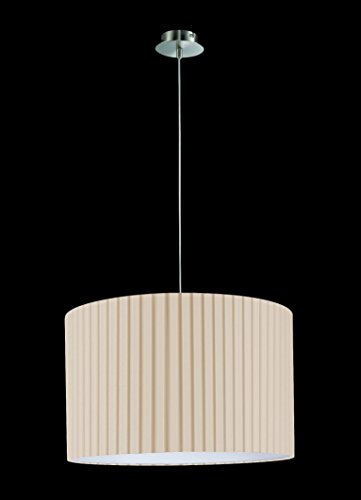 SHINE lámpara colgante E27, níquel mate, 45 x 45 x 237,5 cm