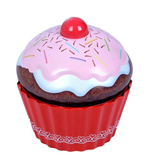 stylebox Silver Crane Company - Lata, diseño de cupcake, color rosa