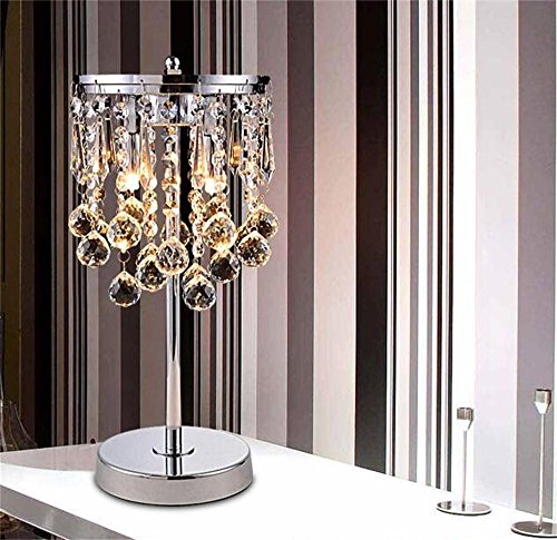 Table lamp Jack Mall K9 de la Manera Creativa de Mesa de Cristal decoración de la Boda de la lámpara China Moderna del Dormitorio de Noche Vida de la lámpara de Habitaciones (Color : Pequeño)