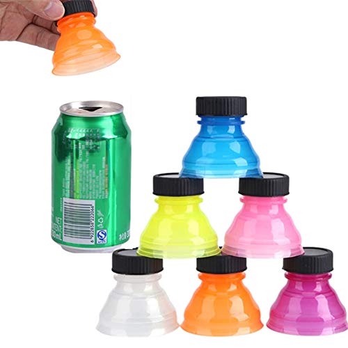 Tapones para latas,6 Piezas Tapa De Lata Antipolvo Reutilizable, Fácil Limpieza Tapa De La Tapa De La Bebida De Plástico Superior Tapa De La Botella De Lata De Refresco