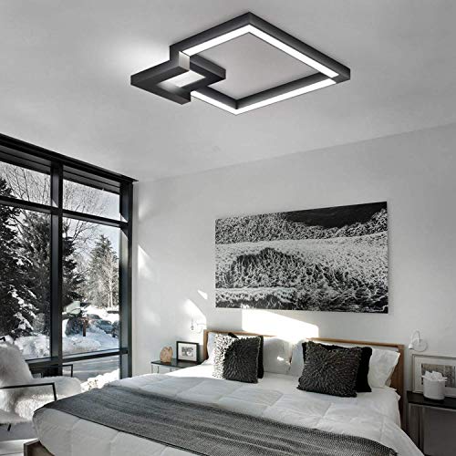 Techo de luz LED, suave cambio de color, luz blanca con 50cm, iluminación de techo, luces pendientes de pasillo, baño, sala de estar de la lámpara, diseño geométrico de la lámpara de 30W, tamaño: 50 c