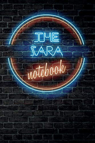 The ZARA Notebook: Vintage Blank Ruled Personalized & Custom Neon Sign Name Dotted Notebook Journal for Girls & Women. Wall Background. Funny Desk ... Supplies, Birthday, Christmas Gift for Women.