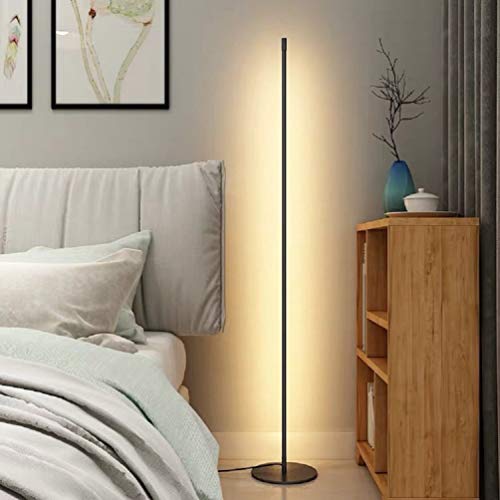UFLIZOGH Lámparas de Pie para Salon 150cm 16W de Lámpara de Suelo Moderna con 3000K Temperaturas de Color para Dormitorio Estudio Oficina