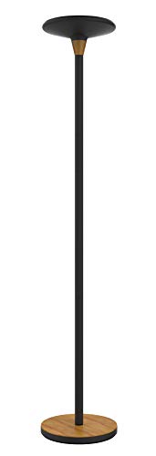 Unilux Baly - Lámpara de pie LED, 44 W, 5300 lúmenes, regulable, 180 x 34 cm, color negro