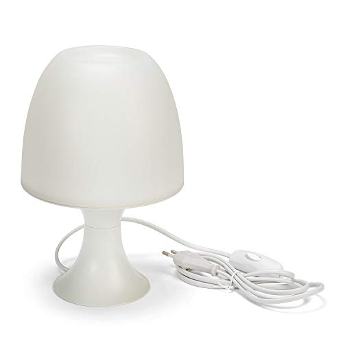 VELAMP MUSHROOM - Lámpara de mesa E14, color blanco