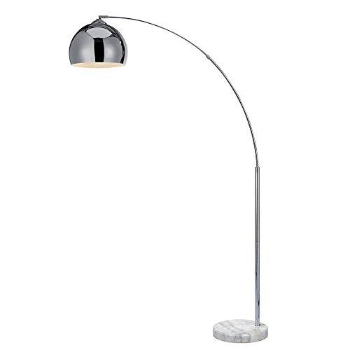 Versanora Arquer Lámpara de Piso Arco con Sombra y Base de Mármol, 50 W, Cobre y Blanco, 31x110x174cm Versanora Arquer Lámpara de Piso Arco con Sombra y Base de Mármol, 50 W, Cobre y Blanco, 31x110x174cm