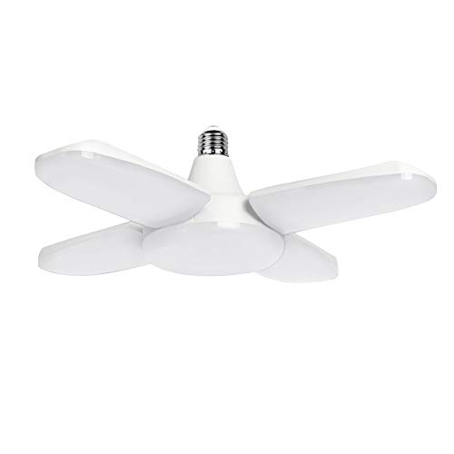Viugreum 60W Luz de Garaje LED Deformable E27 6000LM, Lámpara de Garaje Deformable con 4 Paneles Ajustables 6500K, LED Lámpara Deformable para Garaje, Granero, Taller, Tenda de servicios. Viugreum 60W Luz de Garaje LED Deformable E27 6000LM, Lámpara de Garaje Deformable con 4 Paneles Ajustables 6500K, LED Lámpara Deformable para Garaje, Granero, Taller, Tenda de servicios.