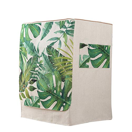 VOSAREA - Funda de protección para lavadora de carga frontal, lavadora o secadora, impermeable (diseño de hojas de palmera tropical)