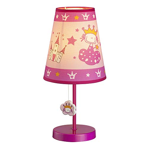 Wonderlamp W-A000124 Lámpara de mesilla infantil Princesa, Color Rosa