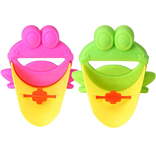 YUIP 2 Piezas Extensor de Grifo Extensión de Grifo de Rana Extensor de Grifo Para Ayudar a los Niños y Bebés a Lavarse Las Manos Verde y Rojo Rosa YUIP 2 Piezas Extensor de Grifo Extensión de Grifo de Rana Extensor de Grifo Para Ayudar a los Niños y Bebés a Lavarse Las Manos Verde y Rojo Rosa