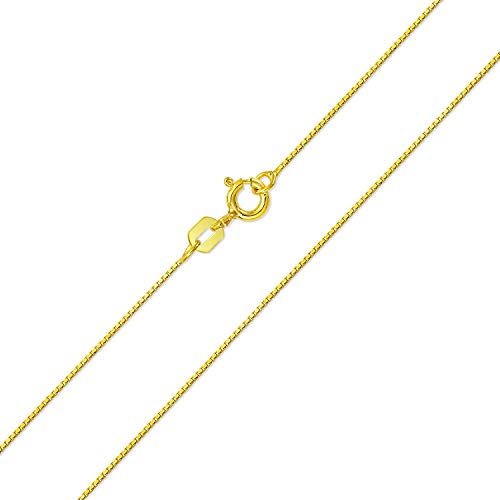 019 Caja De Calibre Ligero Básico Collar De Cadena Chapado En Oro De 14K 925 24 Pulgadas Fabricado
