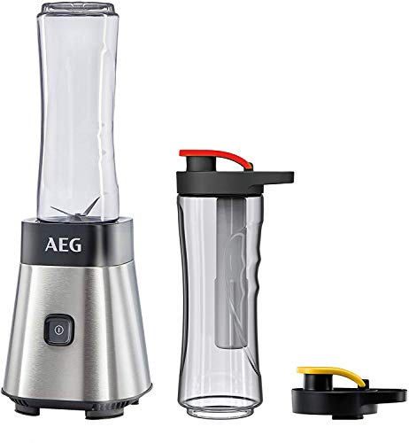 AEG SB2700 Batidora de Vaso Good To Go (300W, Modo Turbo, Cuchilla de 4 Hojas, 2 Botellas de 0.6L con Tapa, Apta Lavavajillas, Resistente al Frio y Calor, Incluye Tubo Refrigerante, 80dB, Blanco) AEG SB2700 Batidora de Vaso Good To Go (300W, Modo Turbo, Cuchilla de 4 Hojas, 2 Botellas de 0.6L con Tapa, Apta Lavavajillas, Resistente al Frio y Calor, Incluye Tubo Refrigerante, 80dB, Blanco)
