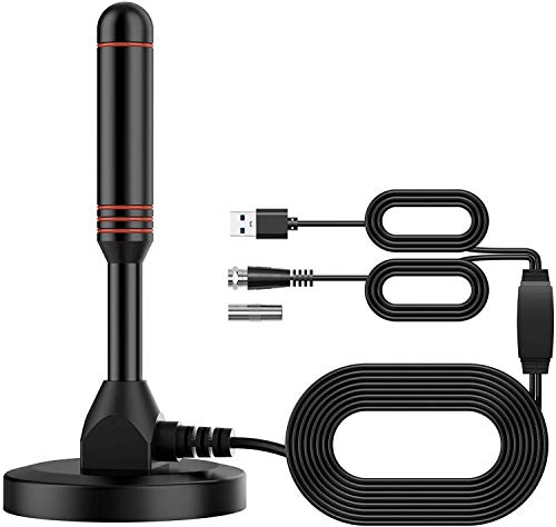 Antena TV Interior Digital Portátil para Interiores,Antena TV Digital Amplificador Rango de 120 Millas,Antena Interior TDT 4K 1080P HD VHF UHF para Canales Libres Locales (Negro) Antena TV Interior Digital Portátil para Interiores,Antena TV Digital Amplificador Rango de 120 Millas,Antena Interior TDT 4K 1080P HD VHF UHF para Canales Libres Locales (Negro)
