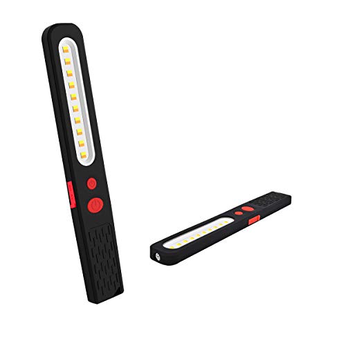 AuRiver Linterna de Trabajo COB LED, Luz de Trabajo portátil con Modo de Doble Color Recargable 2 en 1 de lámpara Dual súper Brillante con 2 Paneles magnéticos en la Espalda para Camping,Taller AuRiver Linterna de Trabajo COB LED, Luz de Trabajo portátil con Modo de Doble Color Recargable 2 en 1 de lámpara Dual súper Brillante con 2 Paneles magnéticos en la Espalda para Camping,Taller