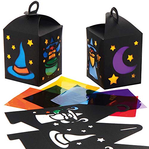 Baker Ross AX203 Kits De Linternas Mago De Halloween - Paquete De 4, Para Que Los Niños Decoren Y Exhiban Durante La Temporada De Truco O Trato